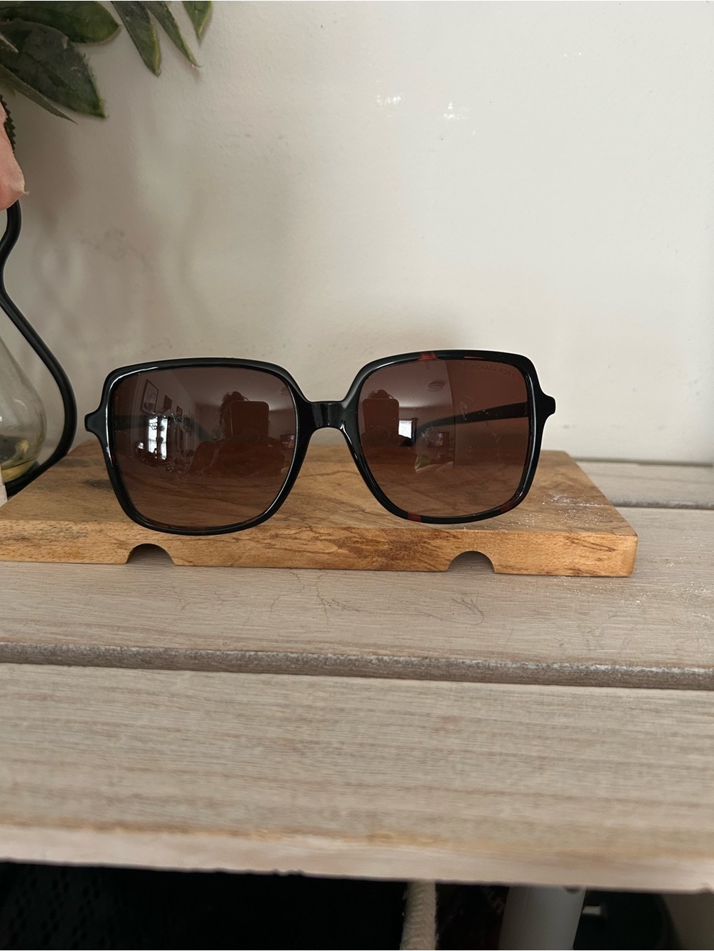 Michael Kors Black Frame Sunglasses with Brown Lenses